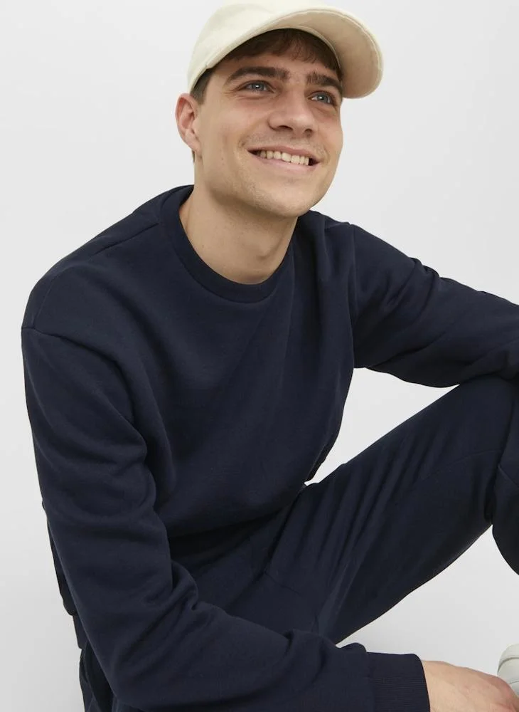 JACK & JONES  Solid Crew Neck Regular Fit Sweatshirt for Men | Best Price UAE